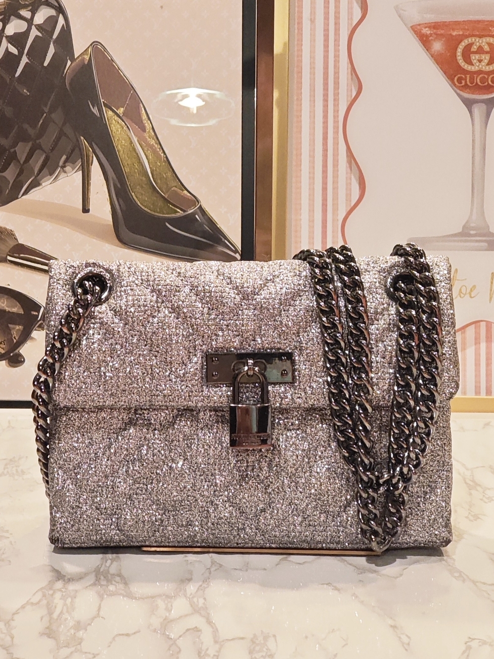 Kurt Geiger Mini Brixton Silver EUC